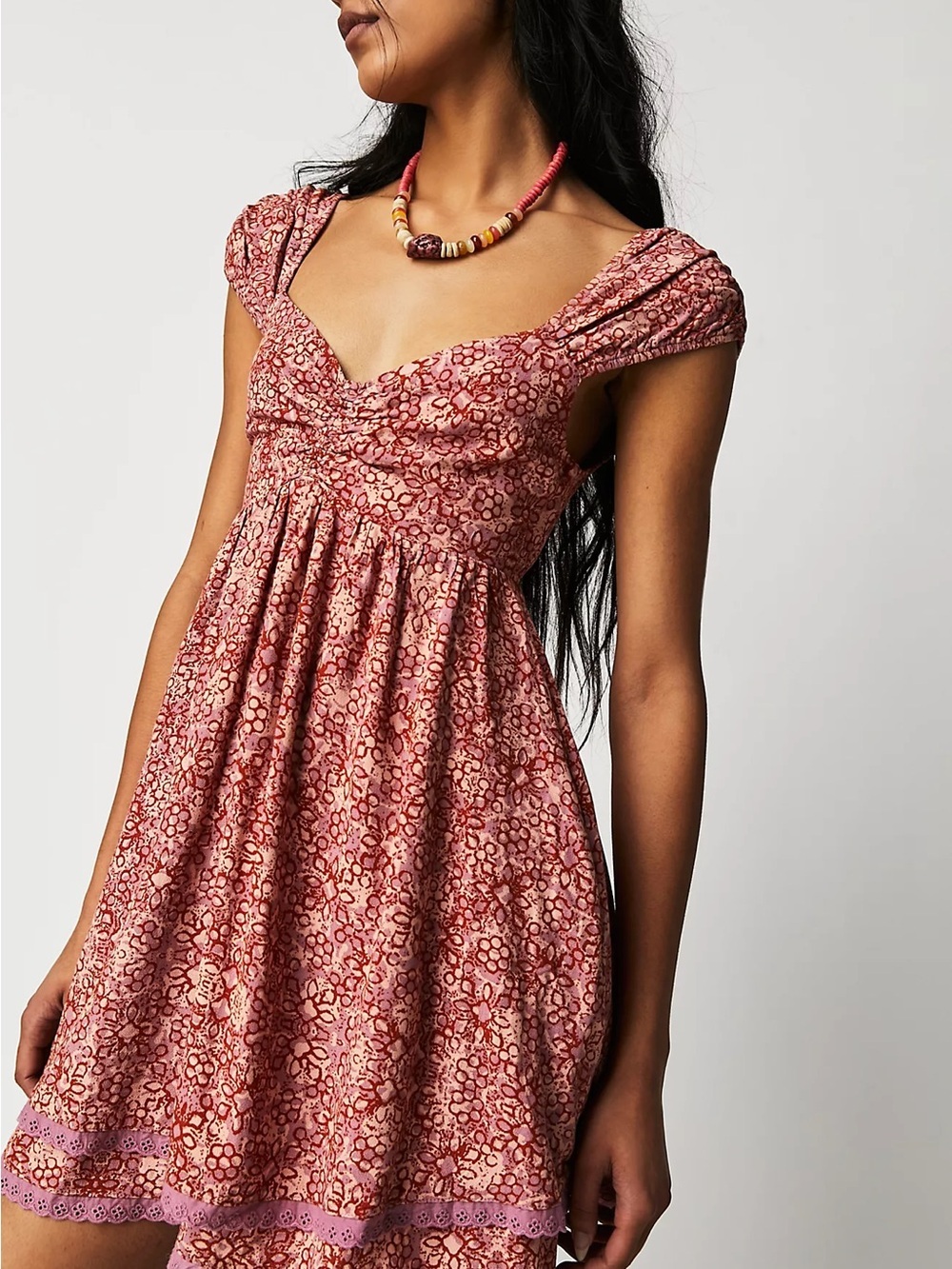 Free People Tabitha Mini Dress in petal combo - EUC - small